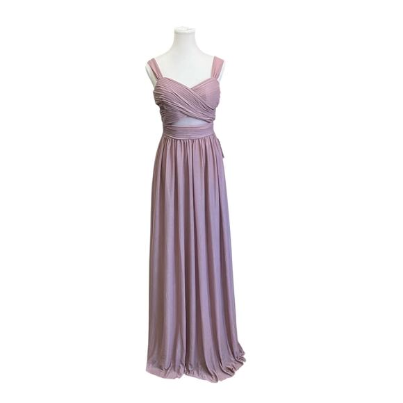Birdy Grey Elyse Mesh Bridesmaid Dress Women's Large Mauve NWT - Picture 1 of 11